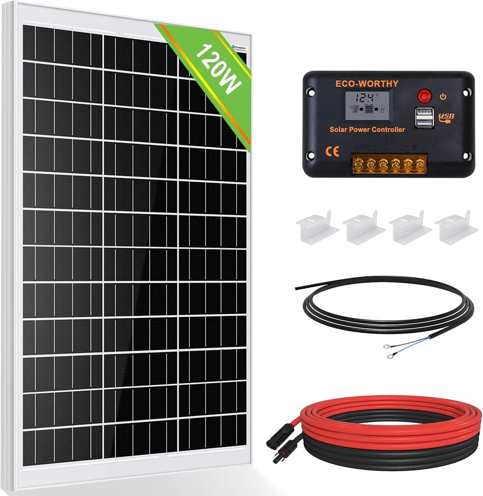 ECO-WORTHY 120W 12V Solar Panel Kit